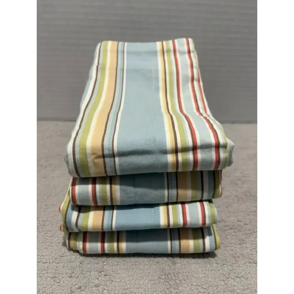 Pottery Barn Duvet Cover King Doyle Stripe Organic (Flaw) 4 Pillow Cover Shams